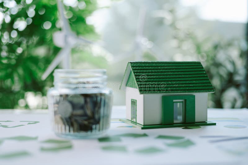 Green tax, bank new concept of green finance to invest in sustainable development projects, fostering social growth and stock images