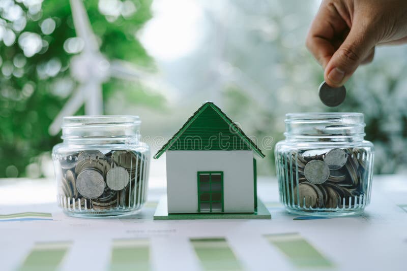 Green tax, bank new concept of green finance to invest in sustainable development projects, fostering social growth and royalty free stock photography
