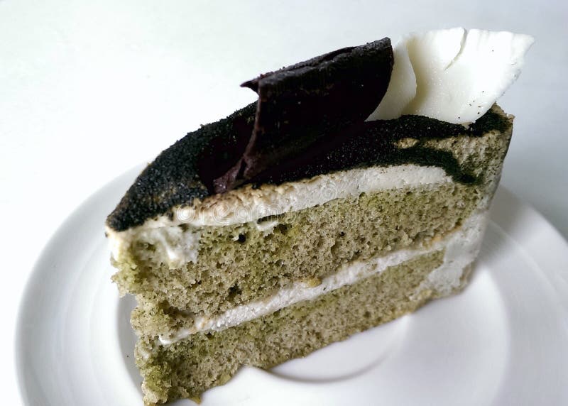 Green tea cake stock photo. Image of green, close, dish 55492858