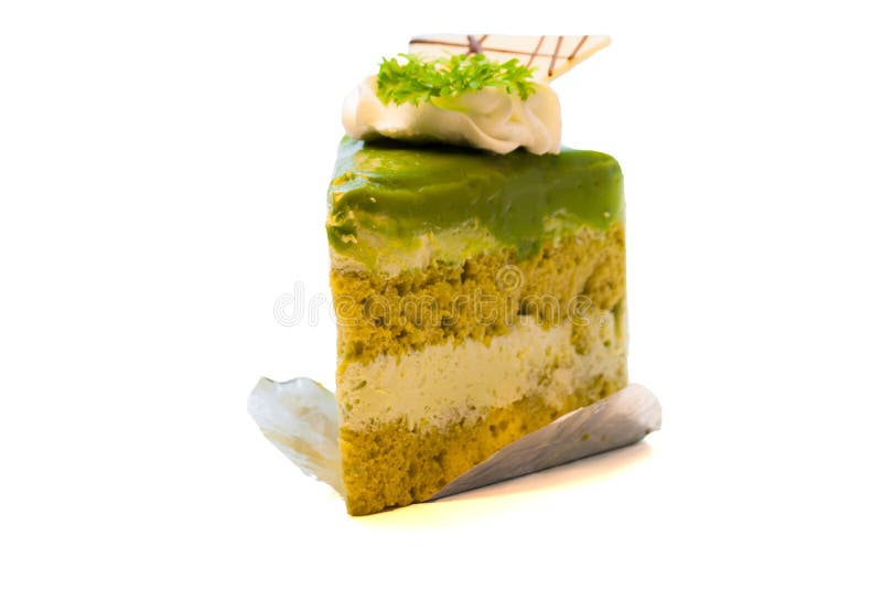Green tea cake stock image. Image of pastry, white, torte 35833475