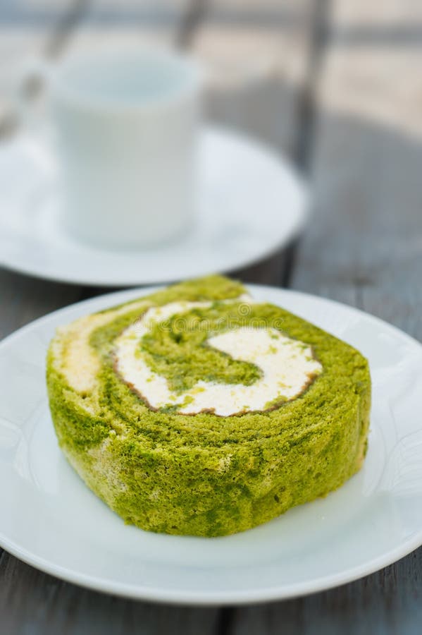 Green tea cake roll stock image. Image of cupcake, array 52404975