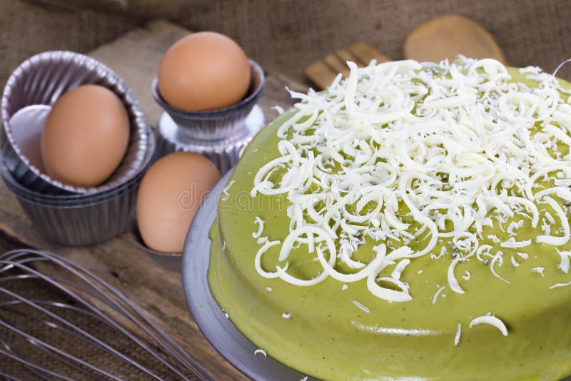 Green tea cake stock photo. Image of bakery, cake, fancy 37529814