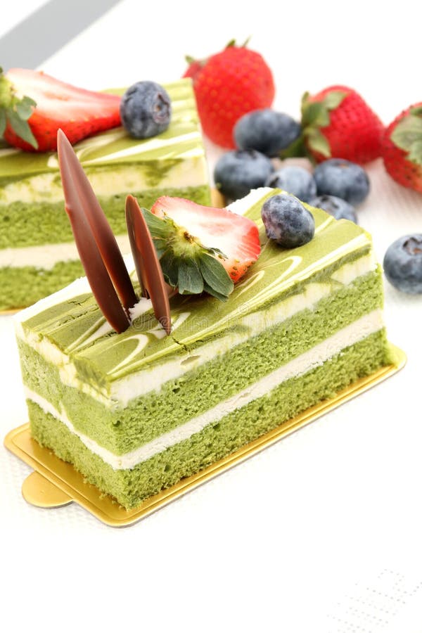 Green Tea Cake stock photo. Image of decorate, sweet 46858040
