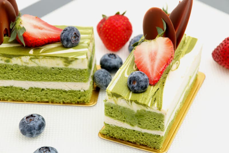 Green Tea Cake stock image. Image of healthy, butter 46858051