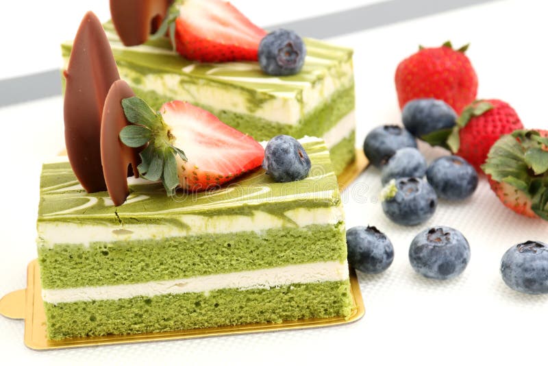 Green Tea Cake stock photo. Image of butter, decoration 46858052