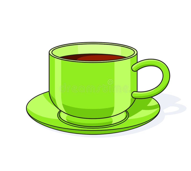 Green Tea Cup With Plate Royalty Free Stock Photos Image 22066068