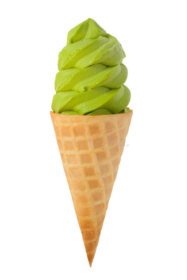 Green Tea Ice Cream Cone Stock Photo Image 27014230