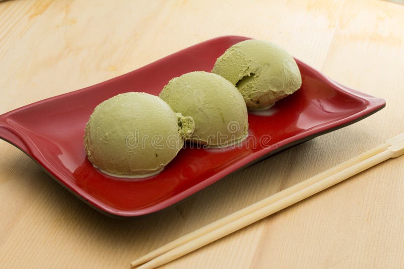 Green tea ice cream