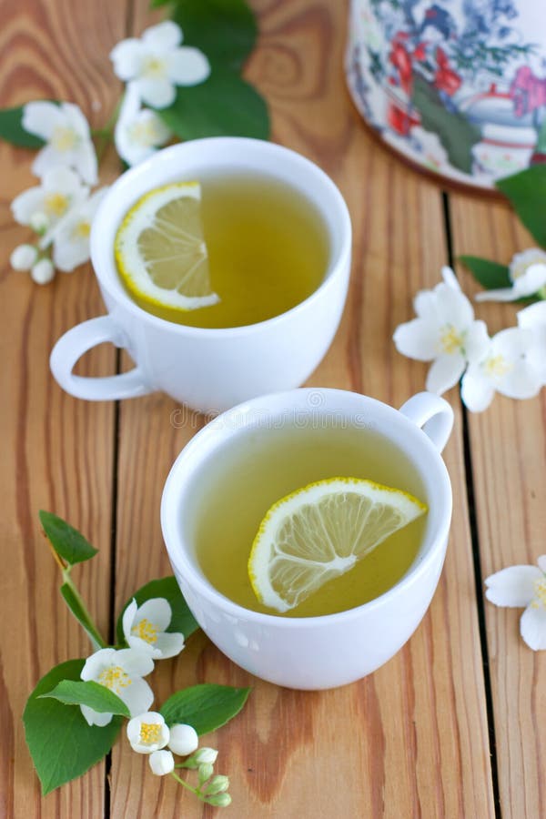 Green Tea with Jasmine and Lemon Stock Image Image of pollen, green