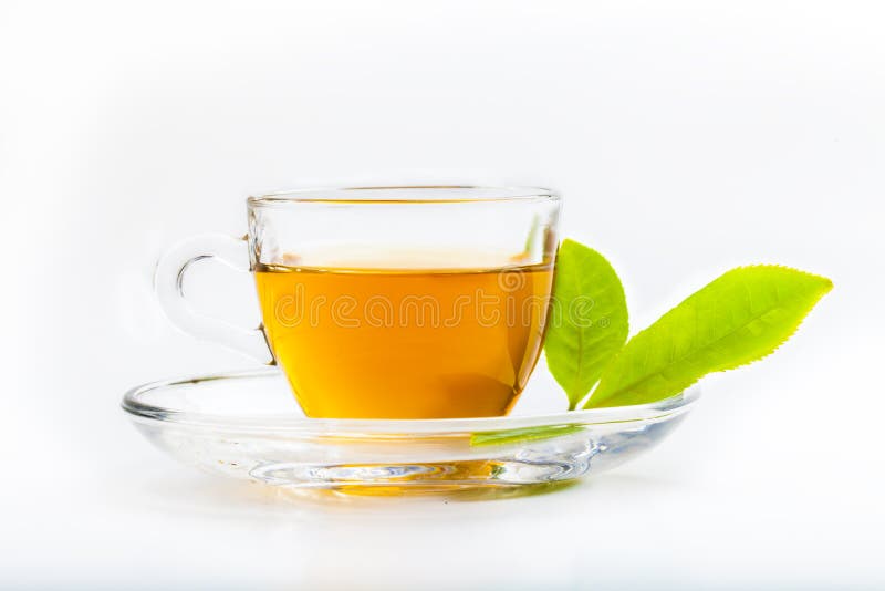 Tea Leaf Isolated on White Background Stock Image - Image of flora ...