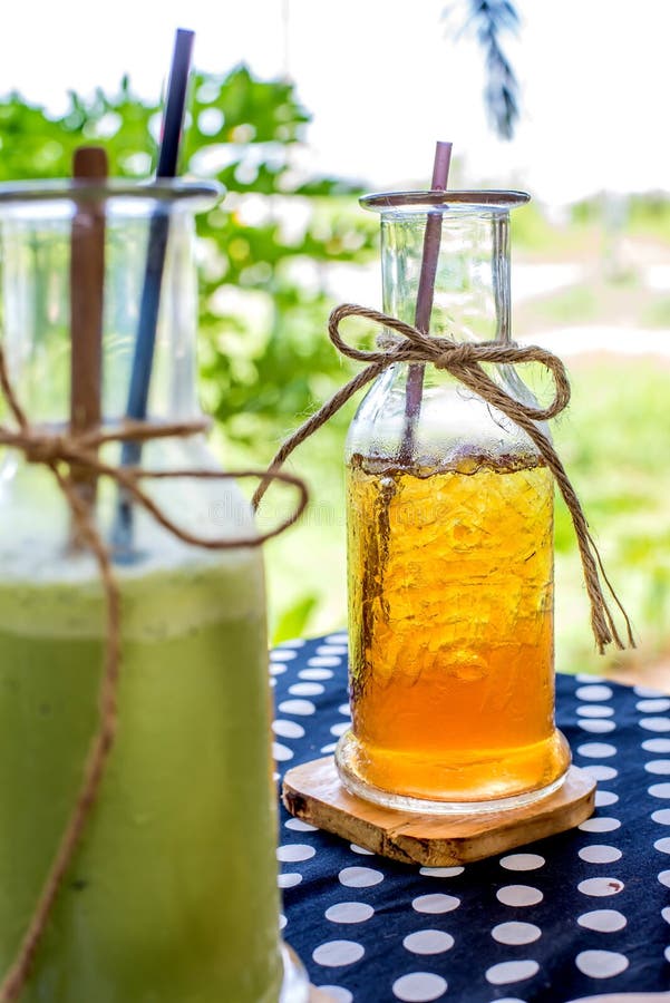 Green Tea and Lemon Ice Tea Stock Image Image of refreshment, natural