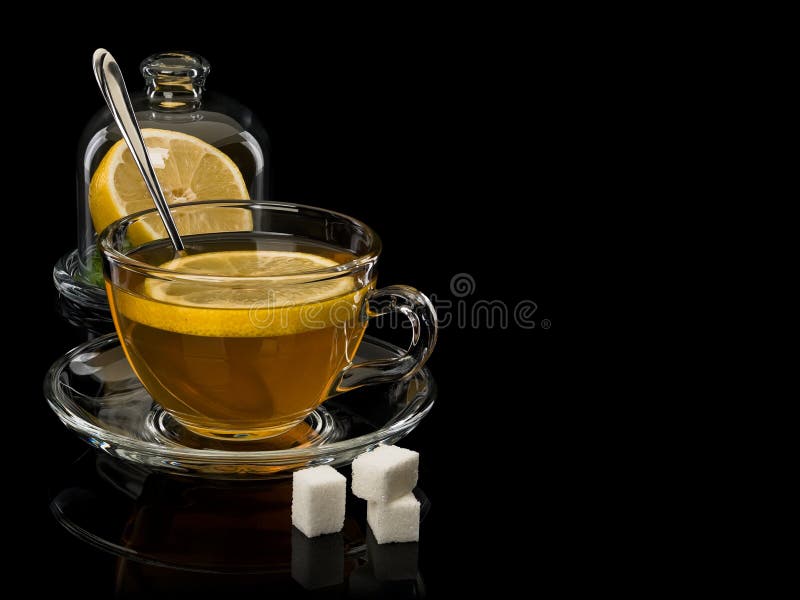 188 Black Tea Mint Lemon Sugar Isolated Backgroundmilk Stock Photos