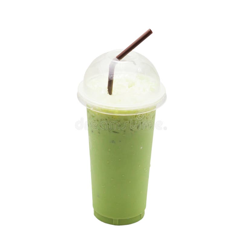 Green tea, milk isolated stock photo. Image of fresh 90881274