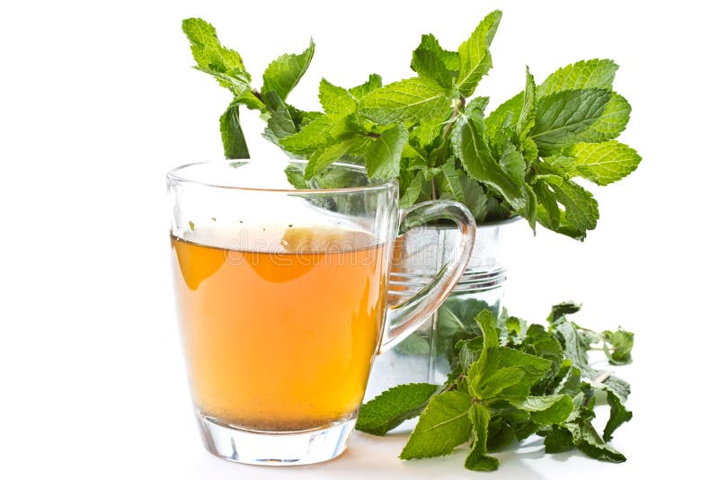 Green tea with mint