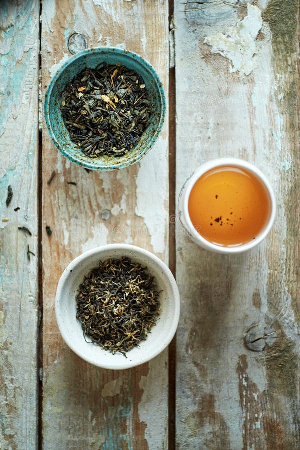 Green Tea Morning Composition Stock Photo Image of teacups, green