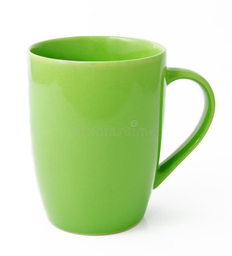 Green tea mug or cup stock image. Image of ware, white 28693545