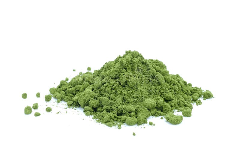 Green Tea Powder on White Background. Stock Image Image of gourmet
