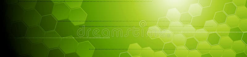 Green tech geometric abstract banner