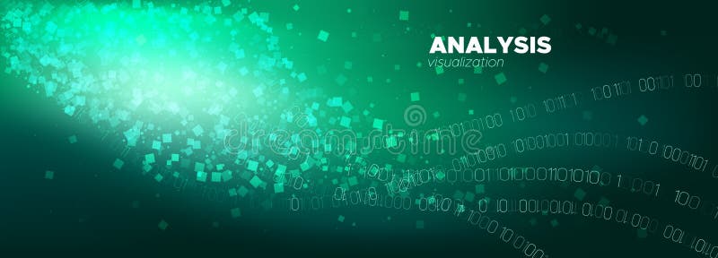 Green Technology Illustration. Big Data Analysis. royalty free illustration