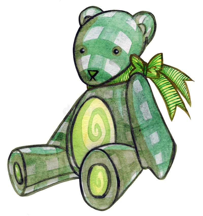 Green Teddy Bear Royalty Free Stock Photos - Image: 5482428
