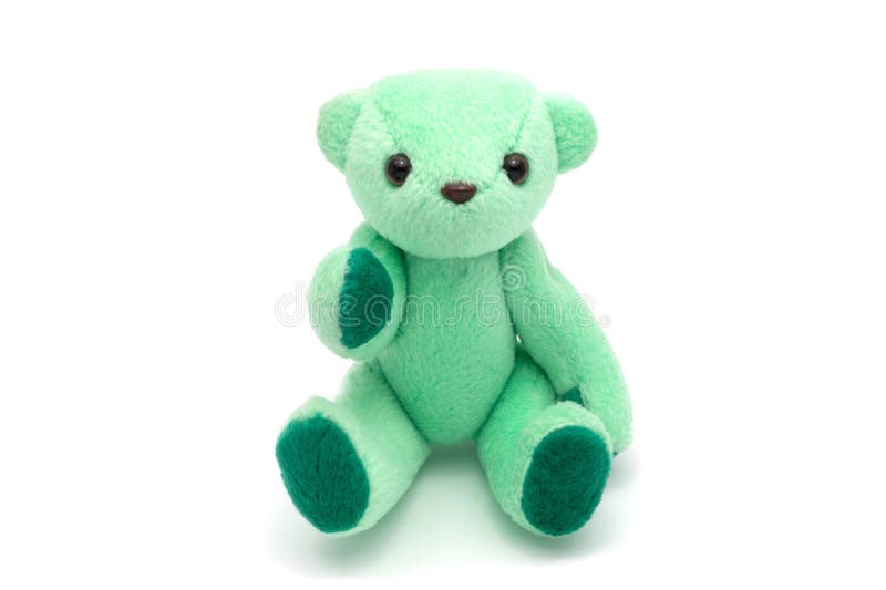 Green teddy bear stock photo. Image of childs, animal 12898796