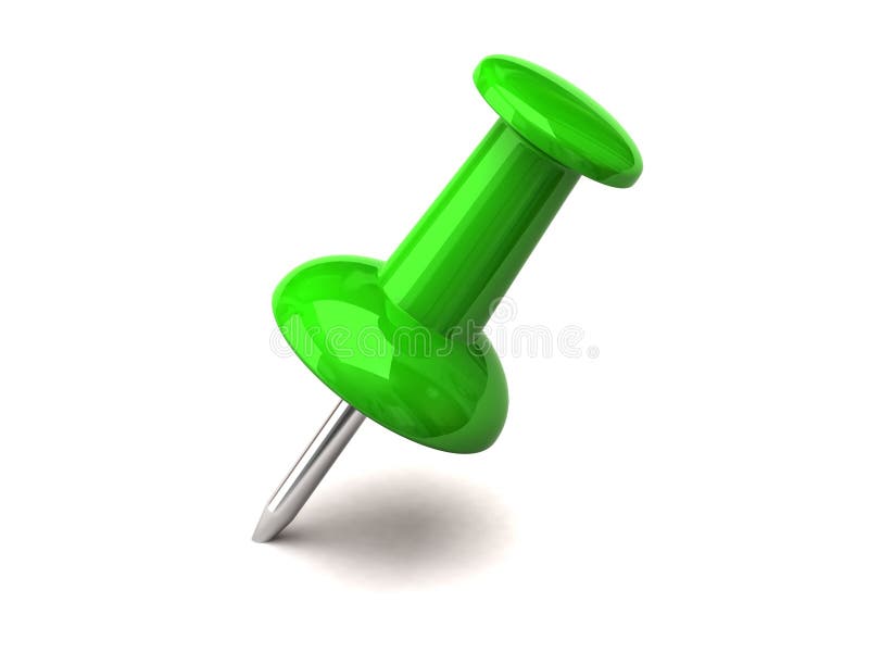 Green thumbtack stock illustration. Illustration of clamp - 15250138