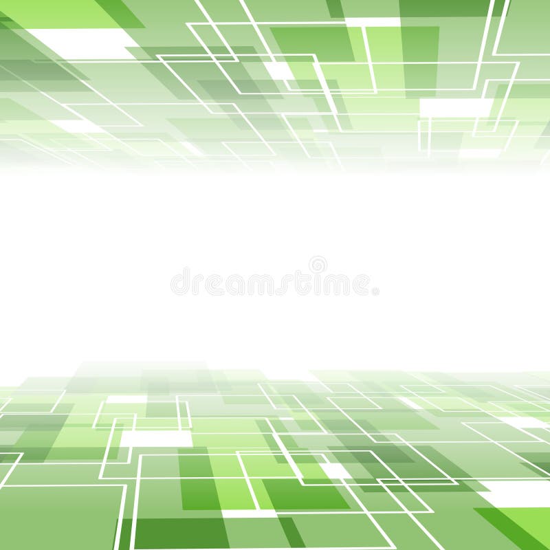 Green tile background template - perspective view