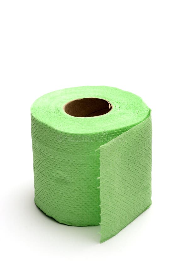 Green toilet paper stock photo. Image of isolated, closet 2924252