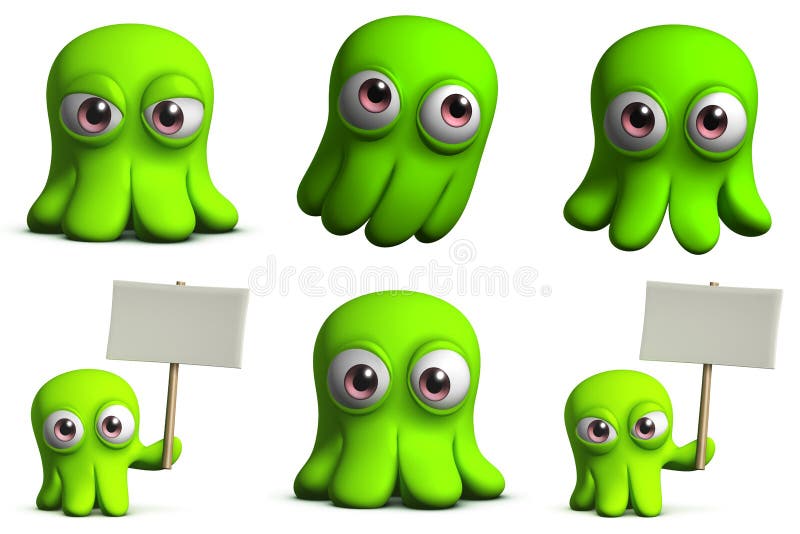 Green toy octopus stock illustration. Illustration of hands - 27370639