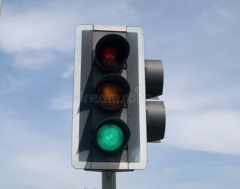 Green traffic light stock image. Image of signal, control 5356309