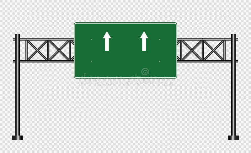 Green Traffic Sign Road Board Signs Isolated On Transparent Background Vector Illustration Stock Vector Illustration Of Empty White