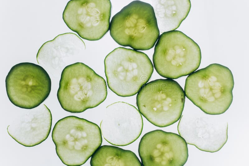 309 Close Up Cucumber Slice Background Texture Photos Free