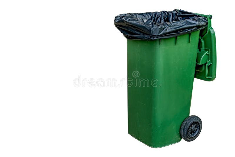 Green Trash can royalty free stock images