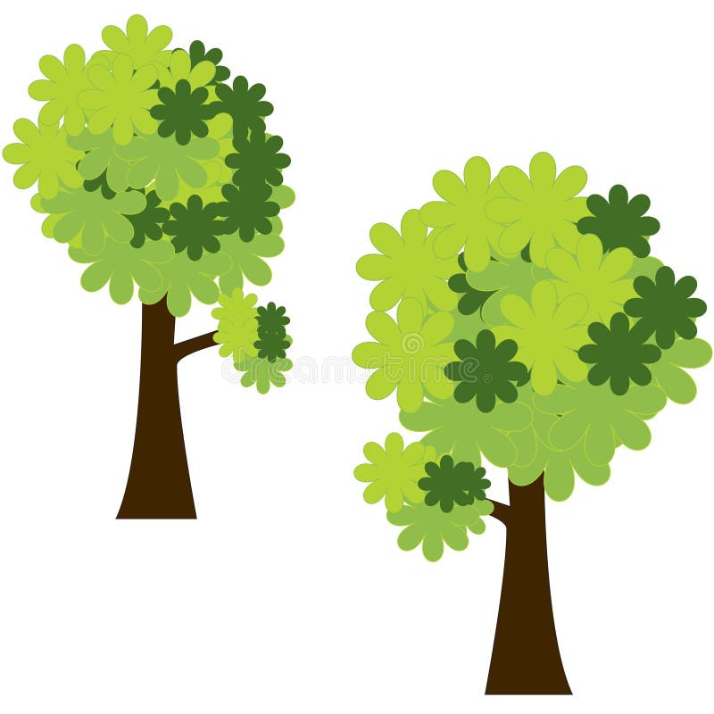 Green trees royalty free illustration