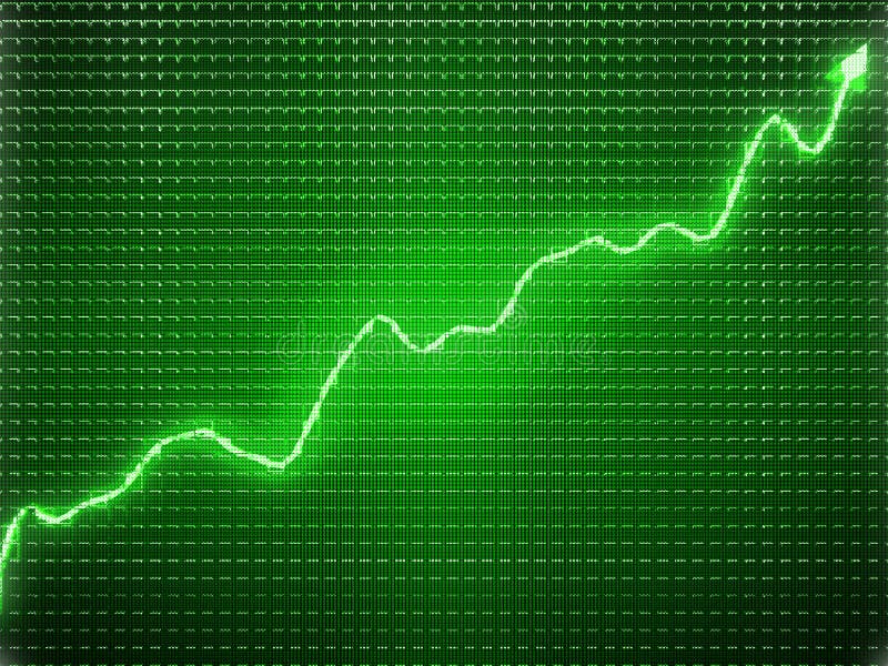 Green trend as success symbol or financial growth royalty free illustration Green trend as success symbol or financial growth royalty free illustration