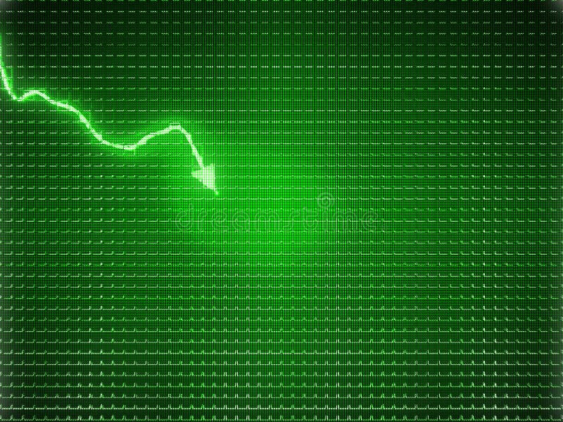 Green trend as symbol of economy drop or financial crisis vector illustration Green trend as symbol of economy drop or financial crisis vector illustration