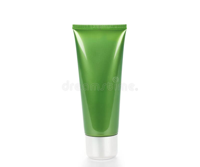 Green Tube with Cream on White Background Stock Photo Image of facial