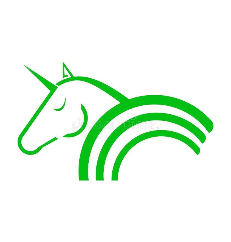 Download Green Unicorn With Wings Logo Stock Vector - Illustration ...