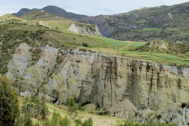 Green valley and canyon near La Paz in Bolivia royalty free stock photos Green valley and canyon near La Paz in Bolivia royalty free stock photos