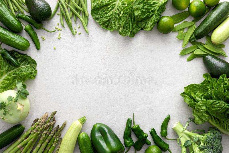 Green Vegetables. Fresh Green Produce. Natural Plant Based Eating. Healthy  Vegetarian Food Concept Background. Flat Lay. Top View Stock Image - Image  of broccoli, lettuce: 211092585
