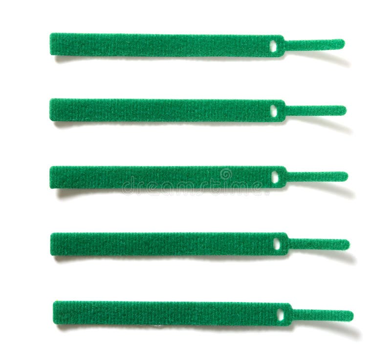 Velcro cable tie in green stock image. Image of fasten 45146217