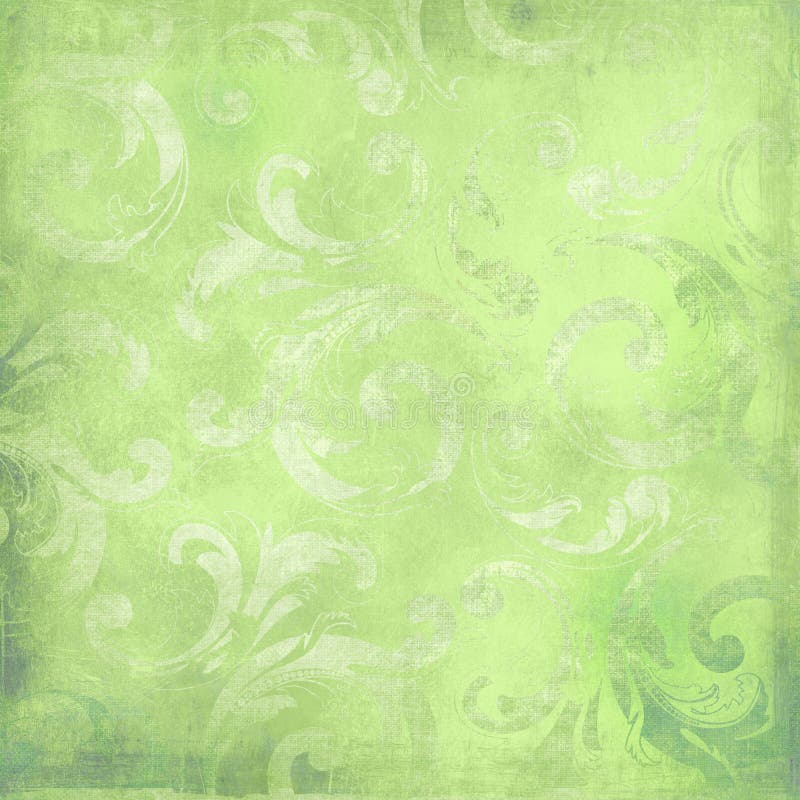 Green Victorian Background with Space for Text or Stock Illustration ...