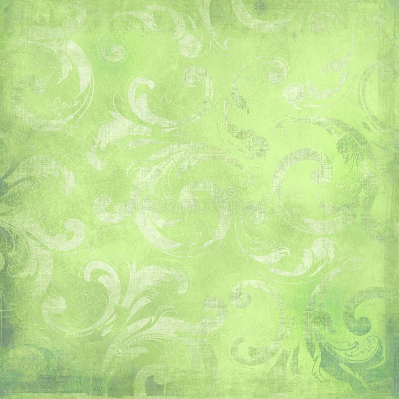 Green victorian background with space for text or royalty free illustration