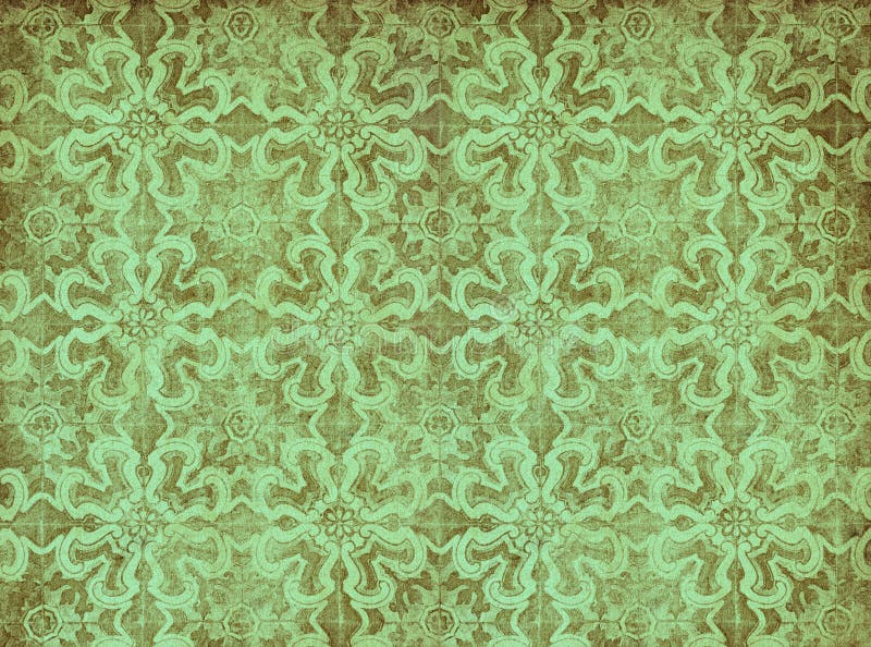 Green vintage wallpaper vector illustration