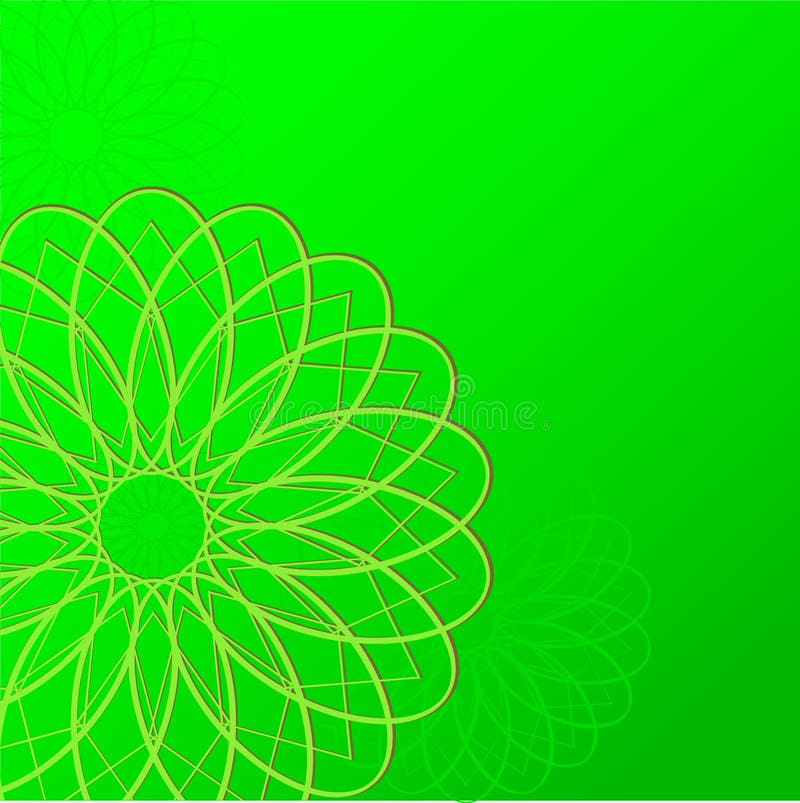 Green Wallpaper Background with Round Stock Vector Illustration of