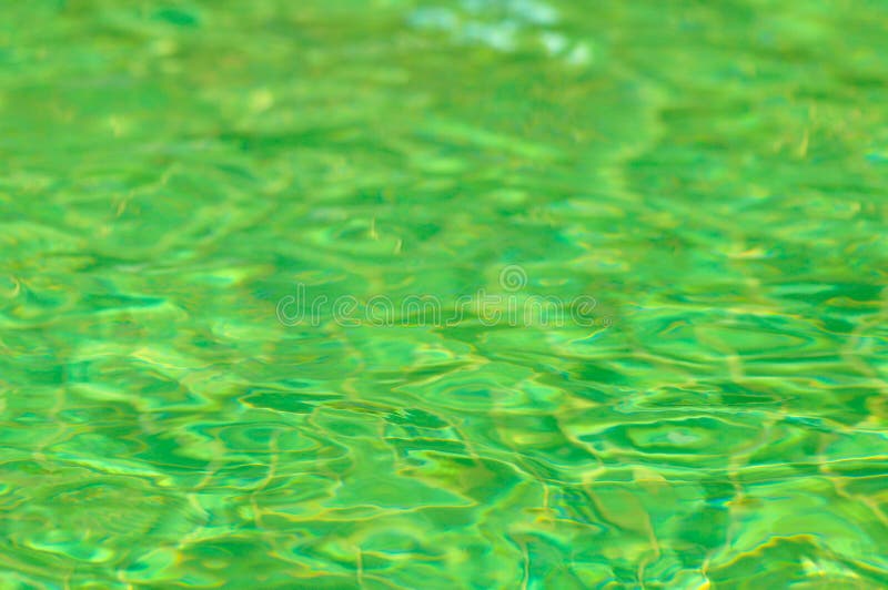 Emerald Green Water Surface Sun Reflection Swimming Pool Stock Photos