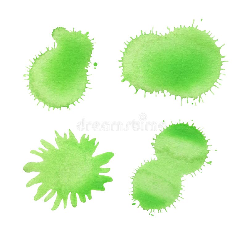 Green Watercolor Splash Stock Illustration Illustration Of Isolated