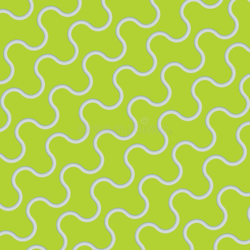 Green wavy geometric lines meshed pattern. royalty free illustration
