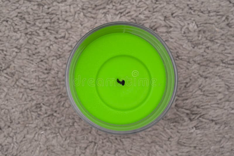 Green Wax Candle with No Burning Flame Stock Photo Image of flame
