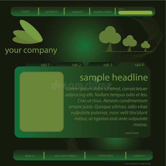 Green Black Editable Website Template Stock Illustrations 1,327 Green